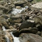 Geschiebe im Saltina Bach oberhalb von Brig Wallis Schweiz 2