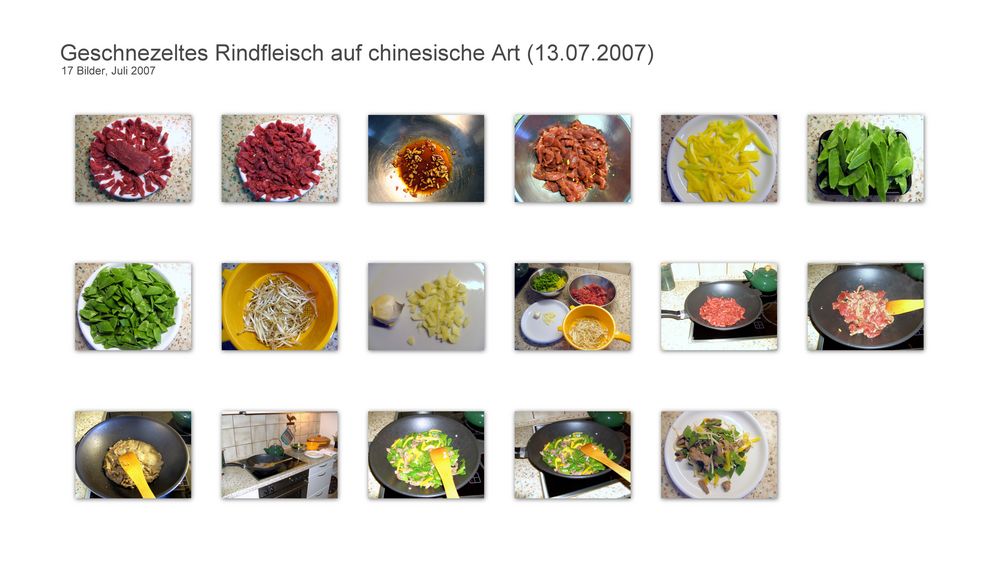 Geschnezeltes Rindfleisch auf chinesische Art