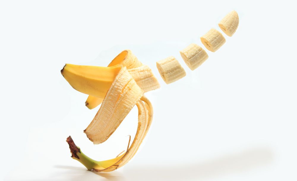 Geschnittene Banane