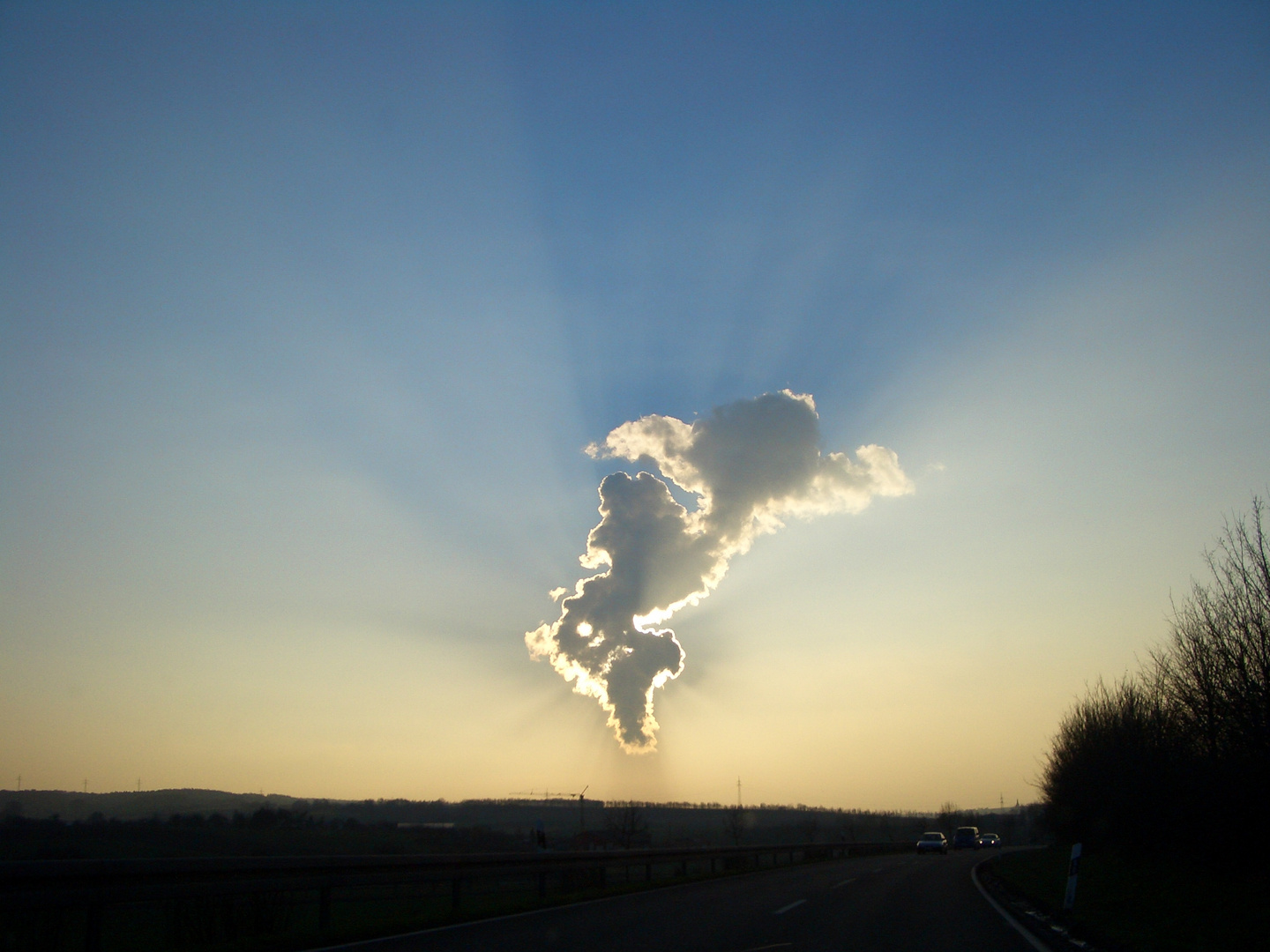 geschwächte Abendsonne