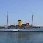Gesehen im Profil- Dampf-Megayacht SS Delphine