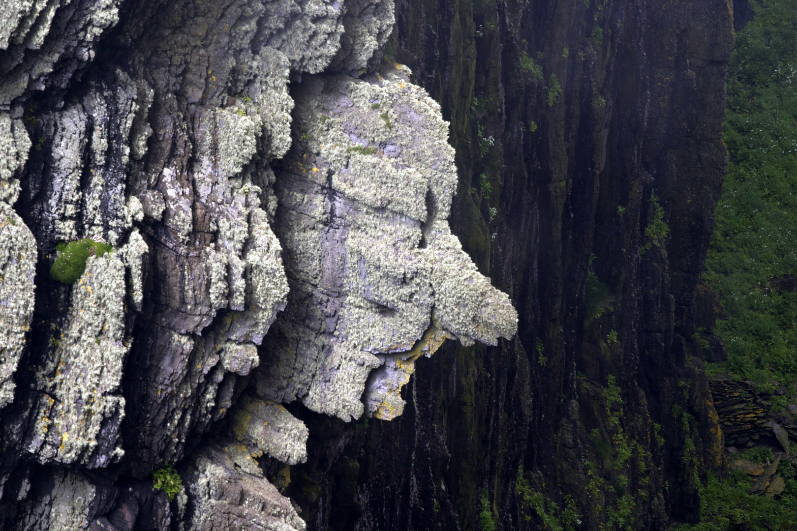 Gesicht im Felsen