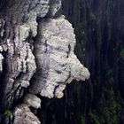 Gesicht im Felsen