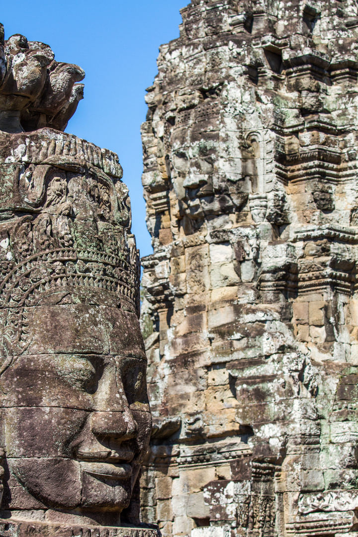 Gesichter aus Angkor im Bayon-Tempel