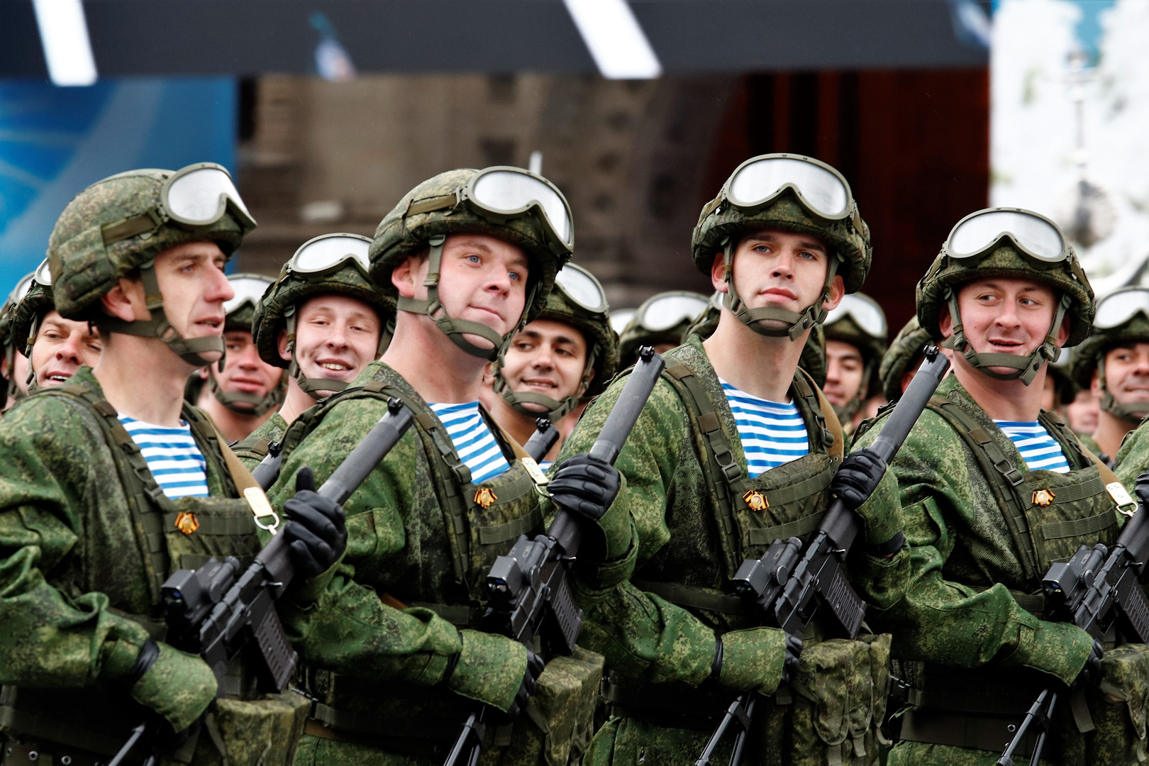 Gesichter der Siegesparade am 9. Mai 2021 in Moskau