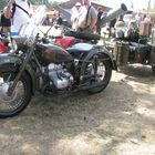 Gespann Motorrad Dnepr "Molotov" K 750 mit Anhänger, Baujahr 1965