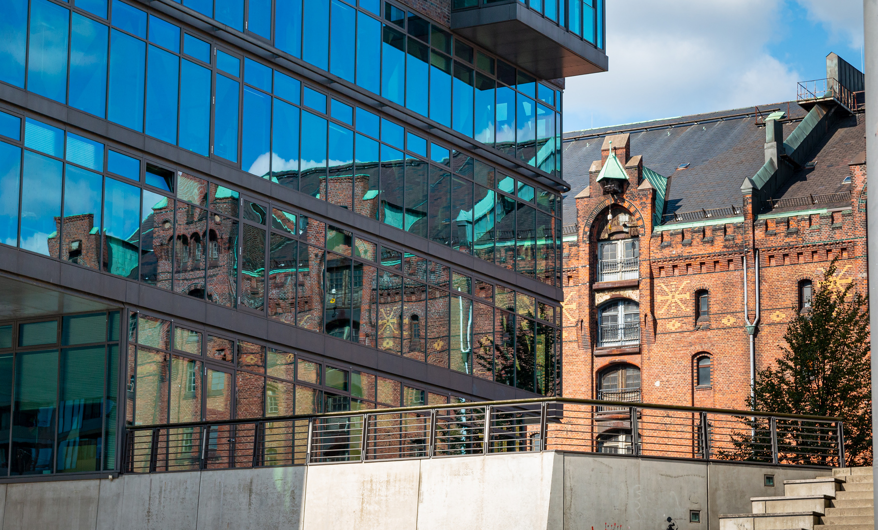 Gespiegele Speicherstadt