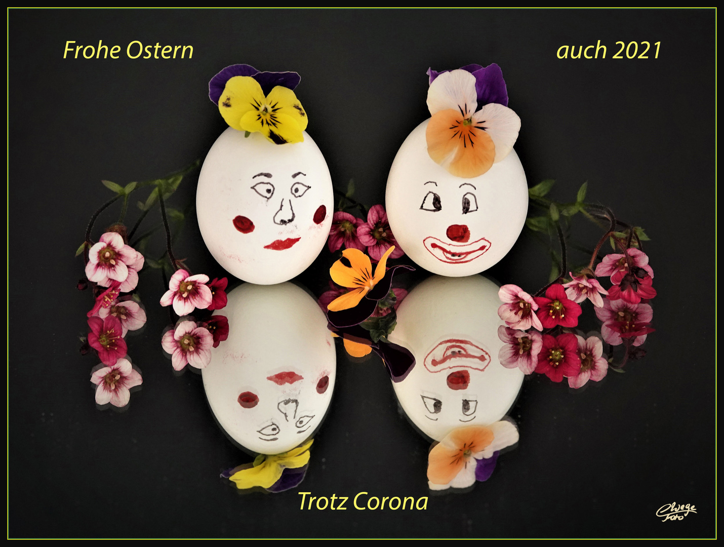 Gespiegelte Frohe Ostern!