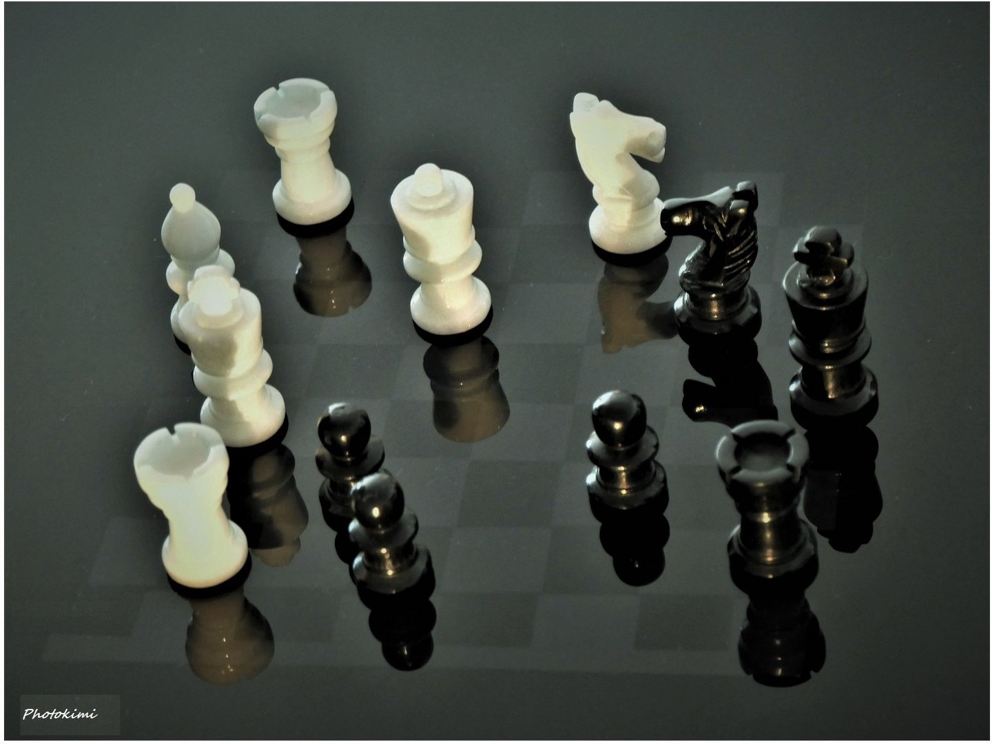 gespiegelte Schachfiguren 