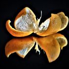 Gespiegelter Mandarinenrest