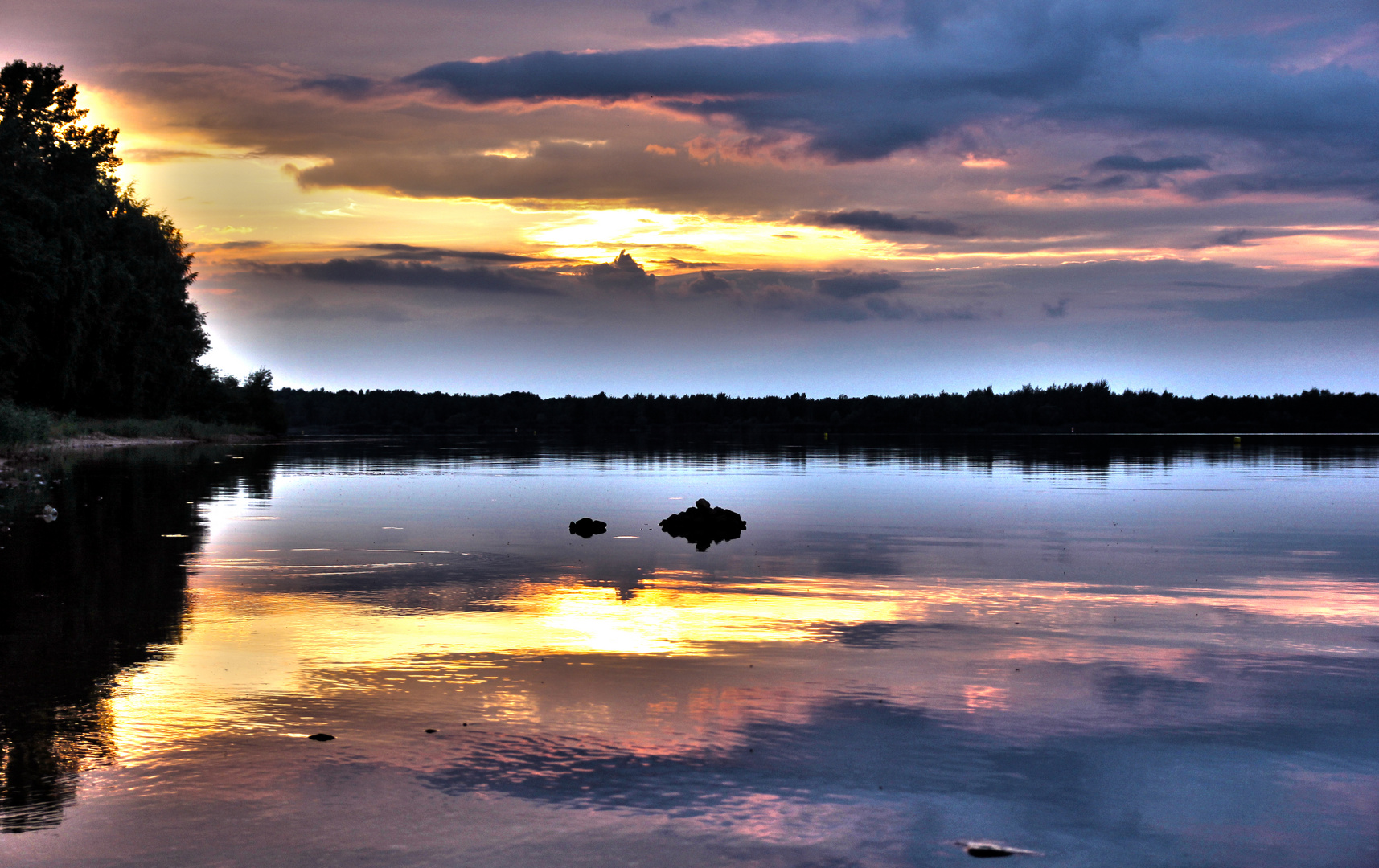 Gespiegelter Sonnenuntergang