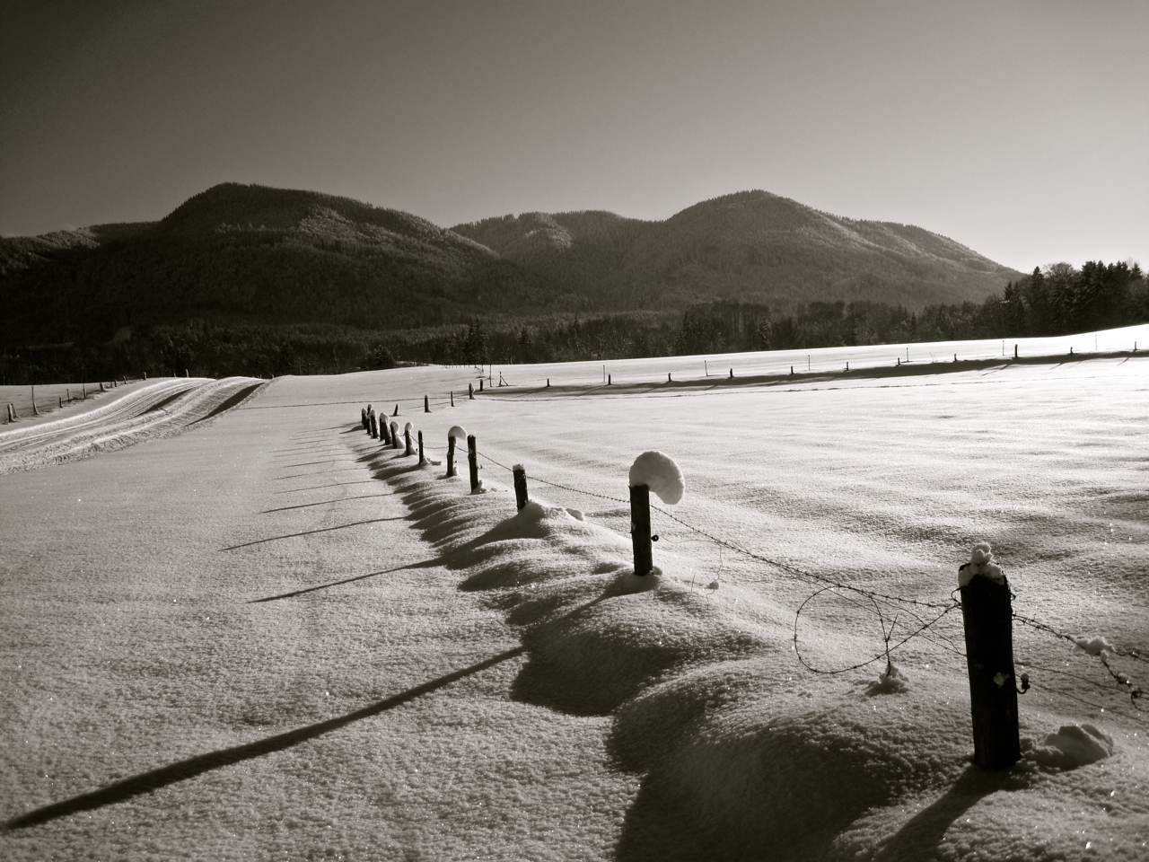 gespurter Schnee