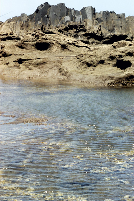 Gesteinsformen am Strand