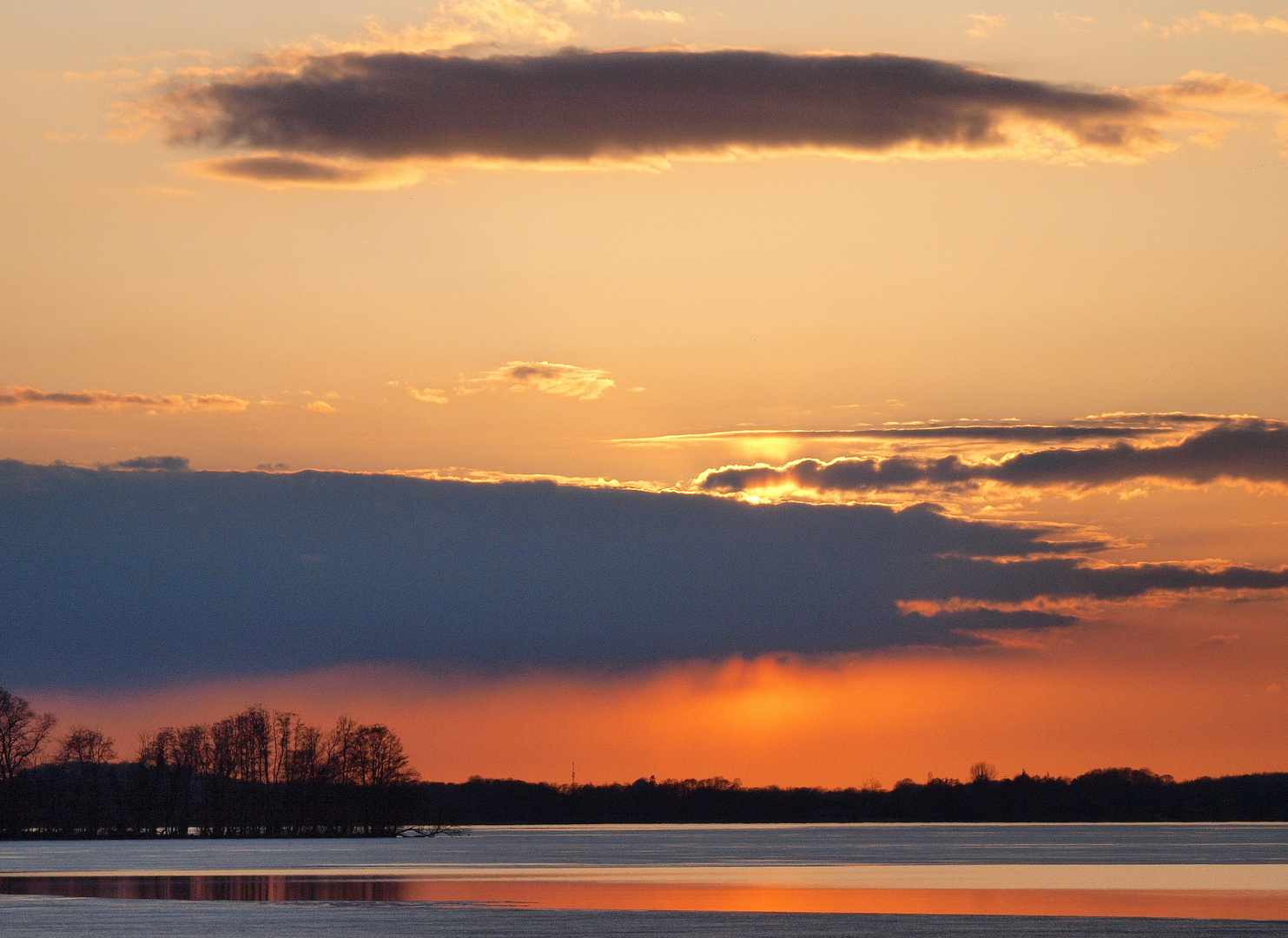 gestern Abend am Dieksee in Malente