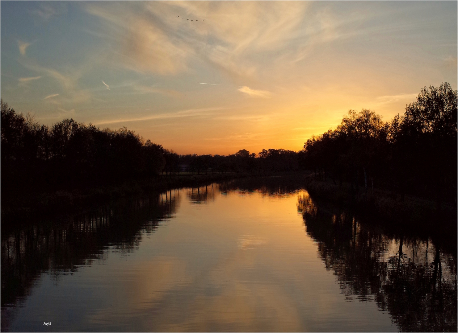 gestern Abend am Kanal 