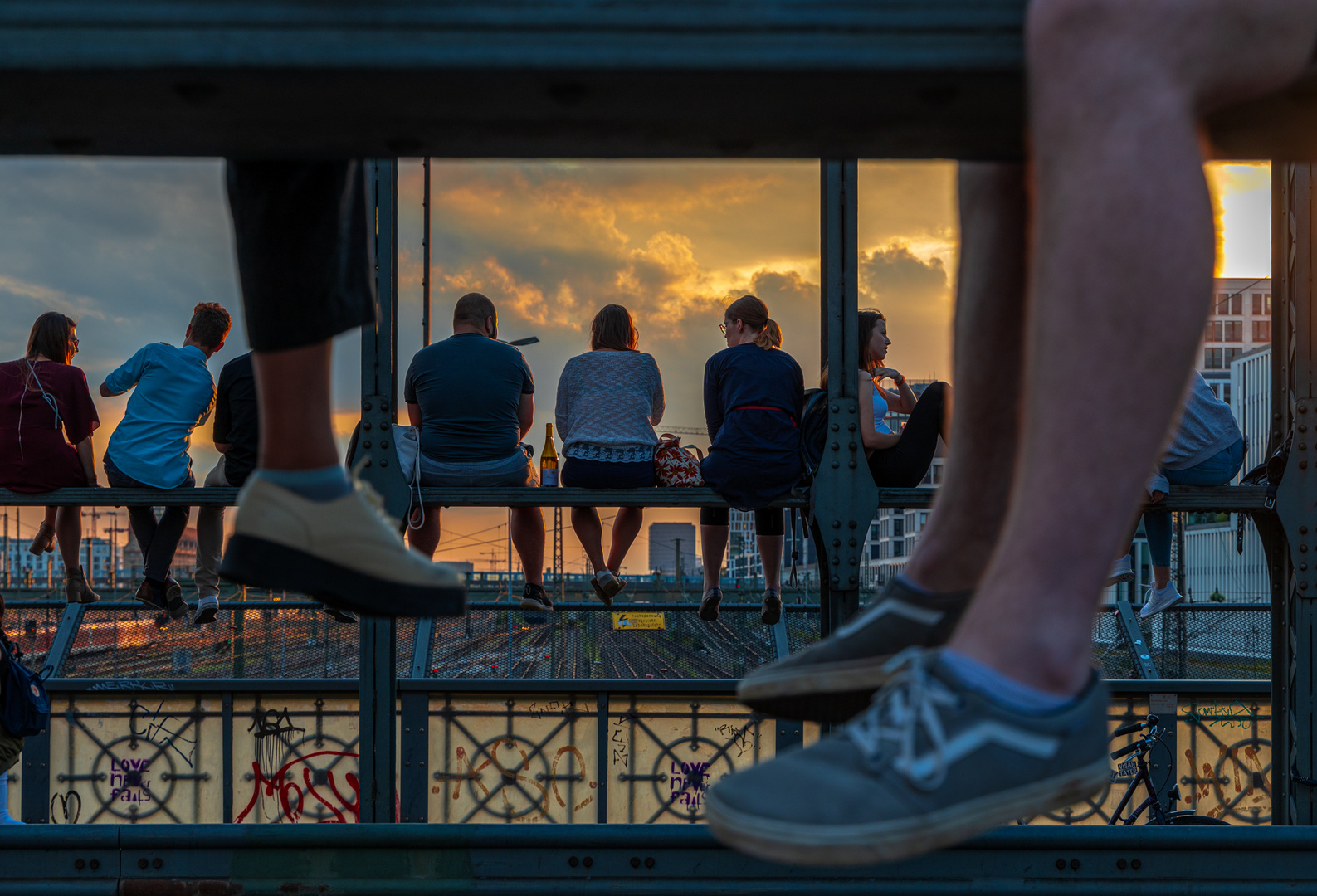 Gestern Abend auf der Hackerbrücke