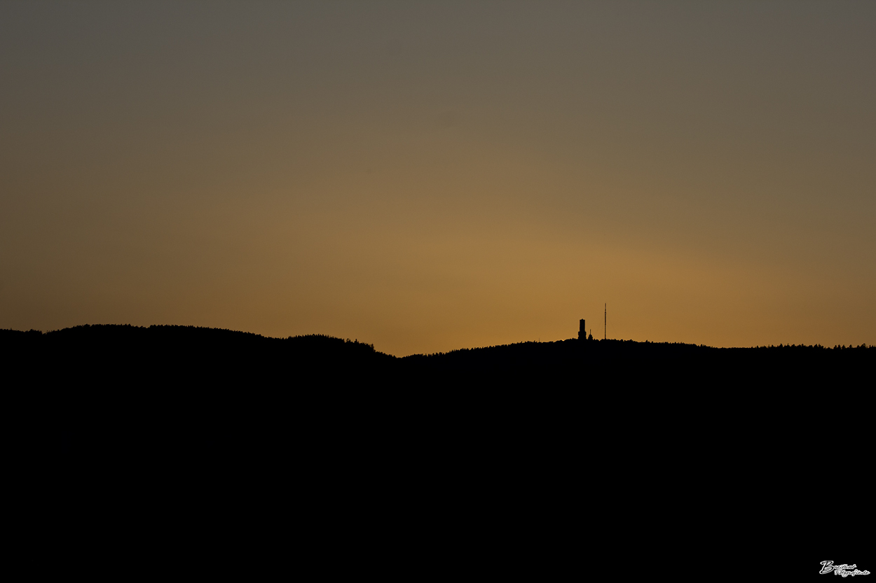 gestern Abend ... Blick auf den Taunus