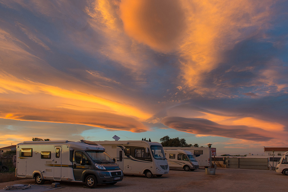 Gestern Abend im Campingplatz.