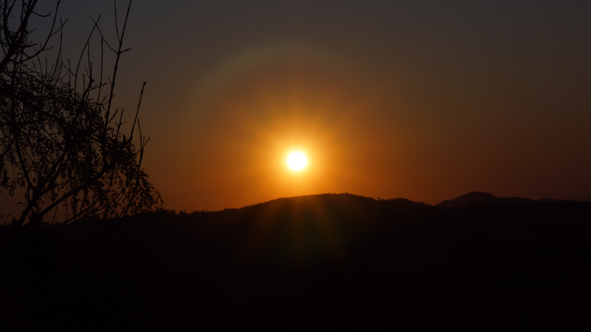 Gestern der Vollmond - heute den Sonnenuntergang