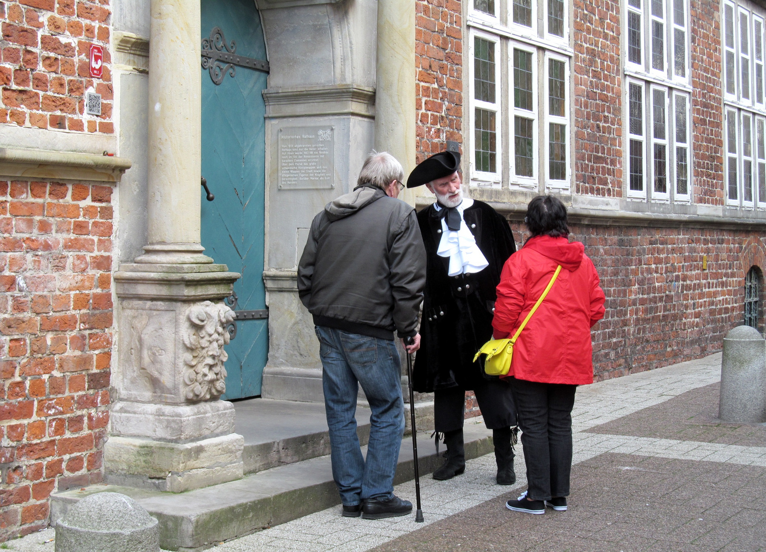 gestern vor dem Rathaus in Stade .......