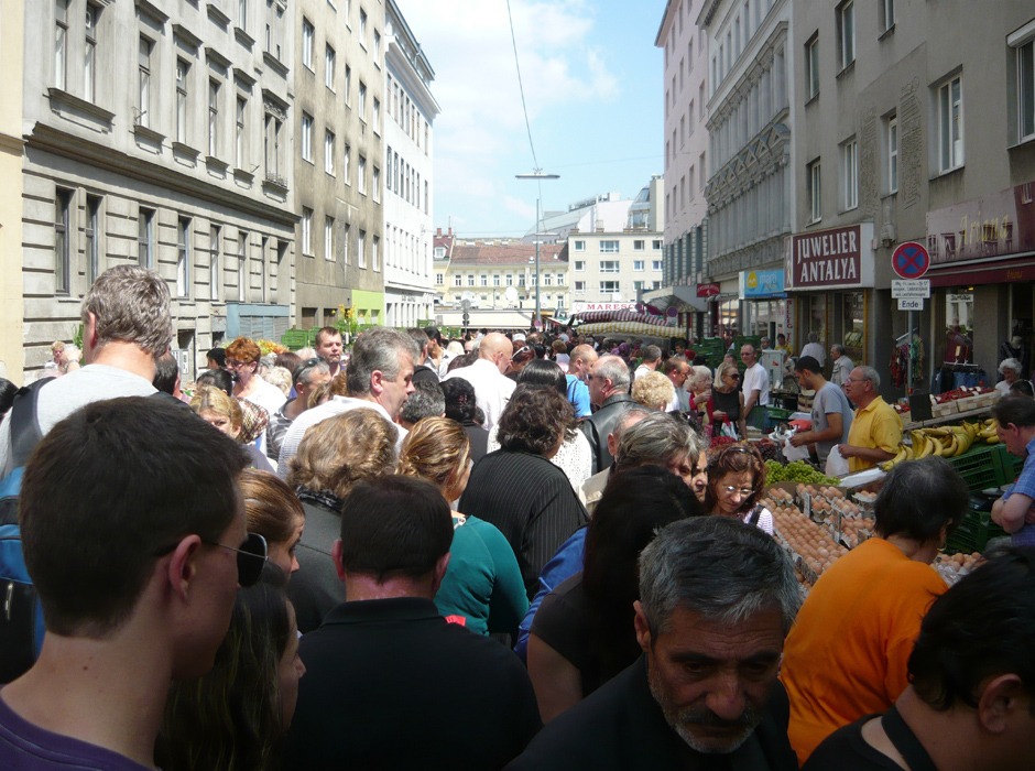 Gestern Vormittag auf dem Viktor-Adler-Markt im 10. Bezirk