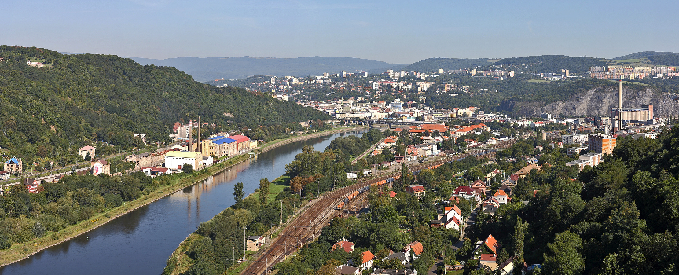 Gestern Vormittag näher mit einer Sicht an Usty nad labem drann als je zuvor...