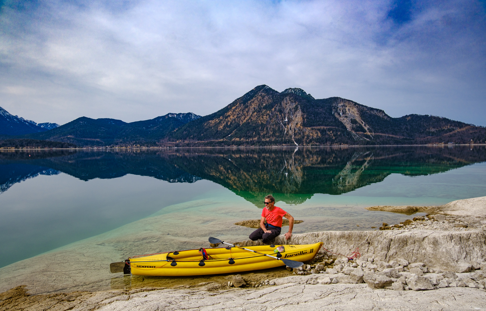 Gestrandet an der Walchensee Insel