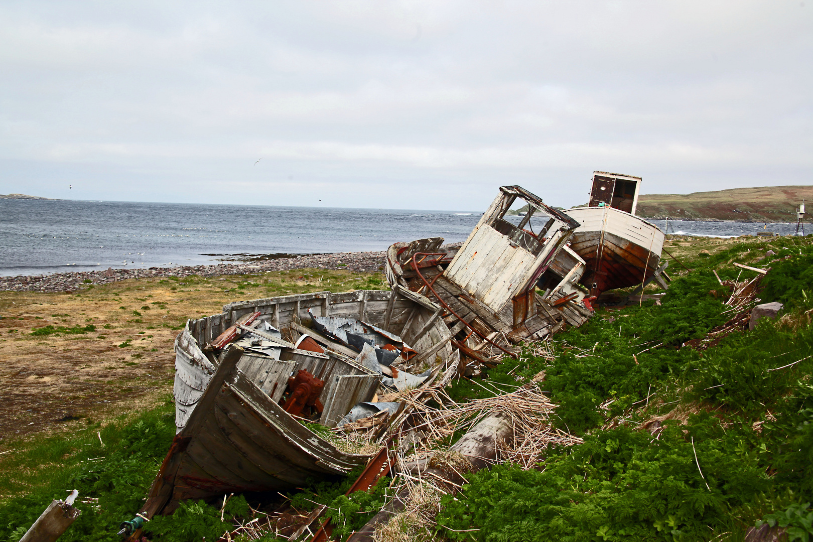 Gestrandete Fischer Boote Norwegen.