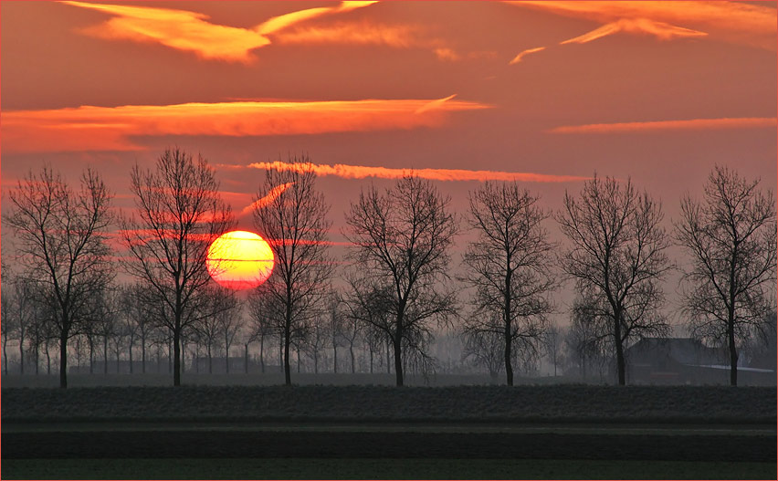 Gestreifter Sonnenaufgang