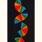 Gestricktes Gemälde - Fünf Regenbogen