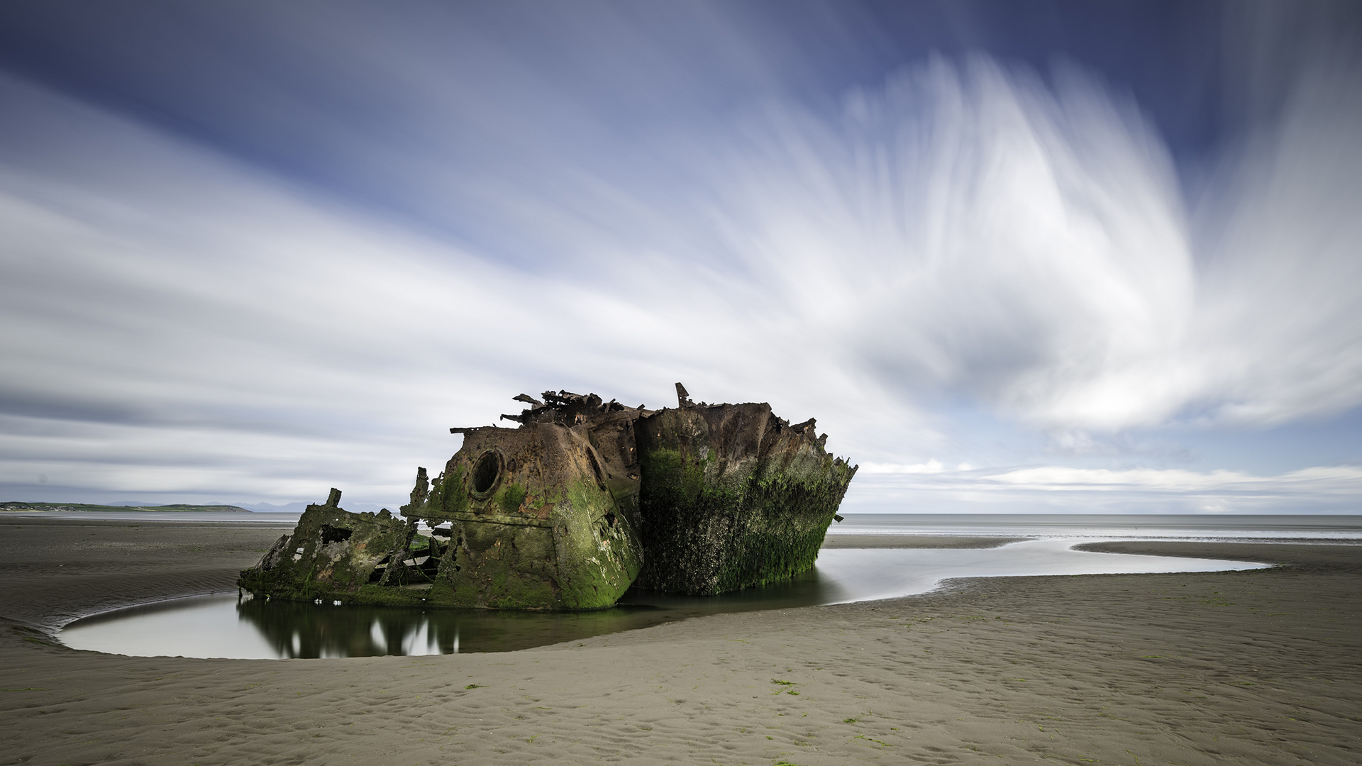 gesunkenes Schiff in Irland