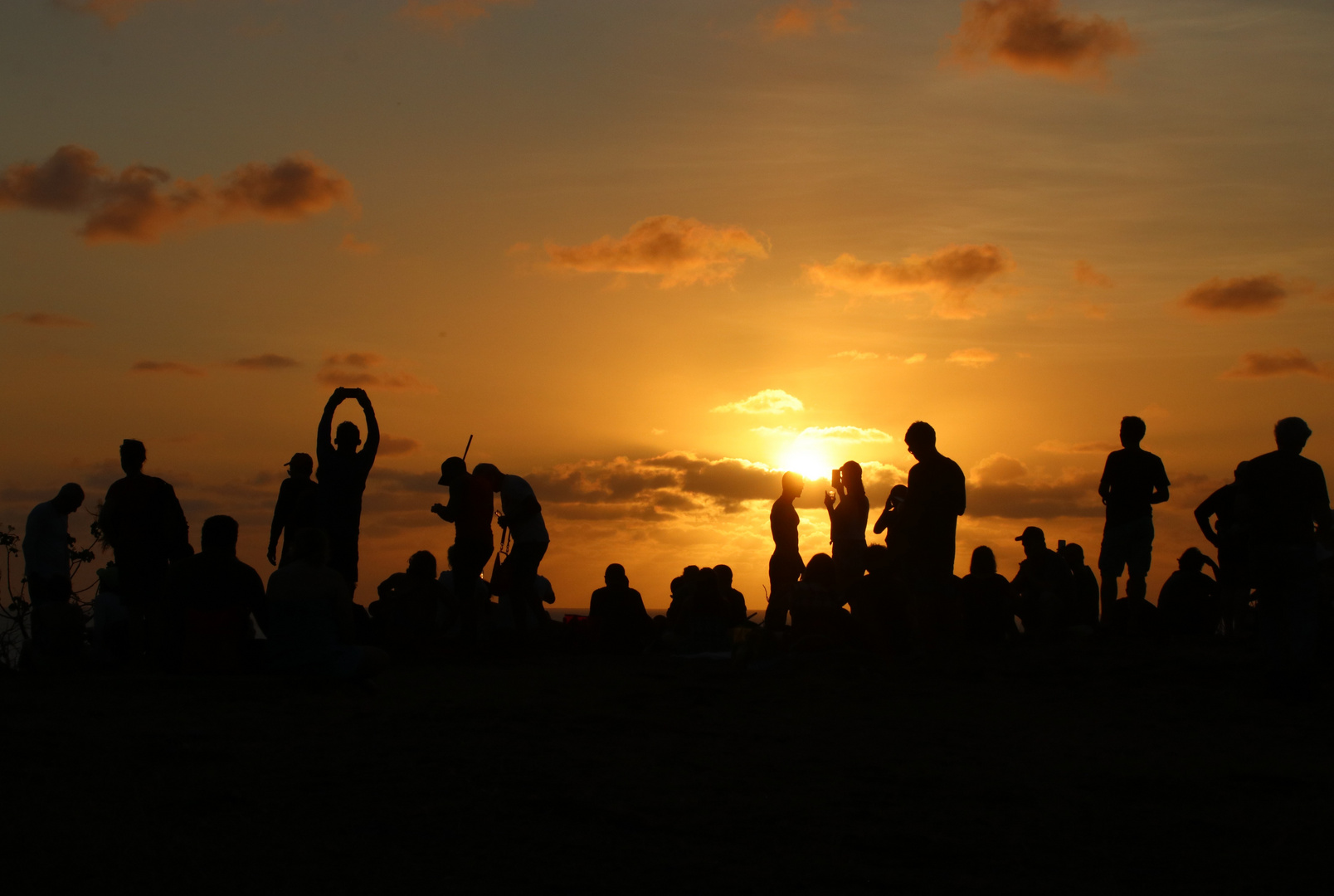 geteilter Sonnenuntergang