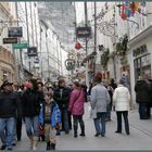 Getreidegasse in salzburg -- hier ist immer was los