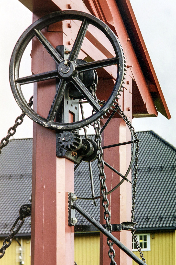 Getriebe der Zugbrücke in Trondheim