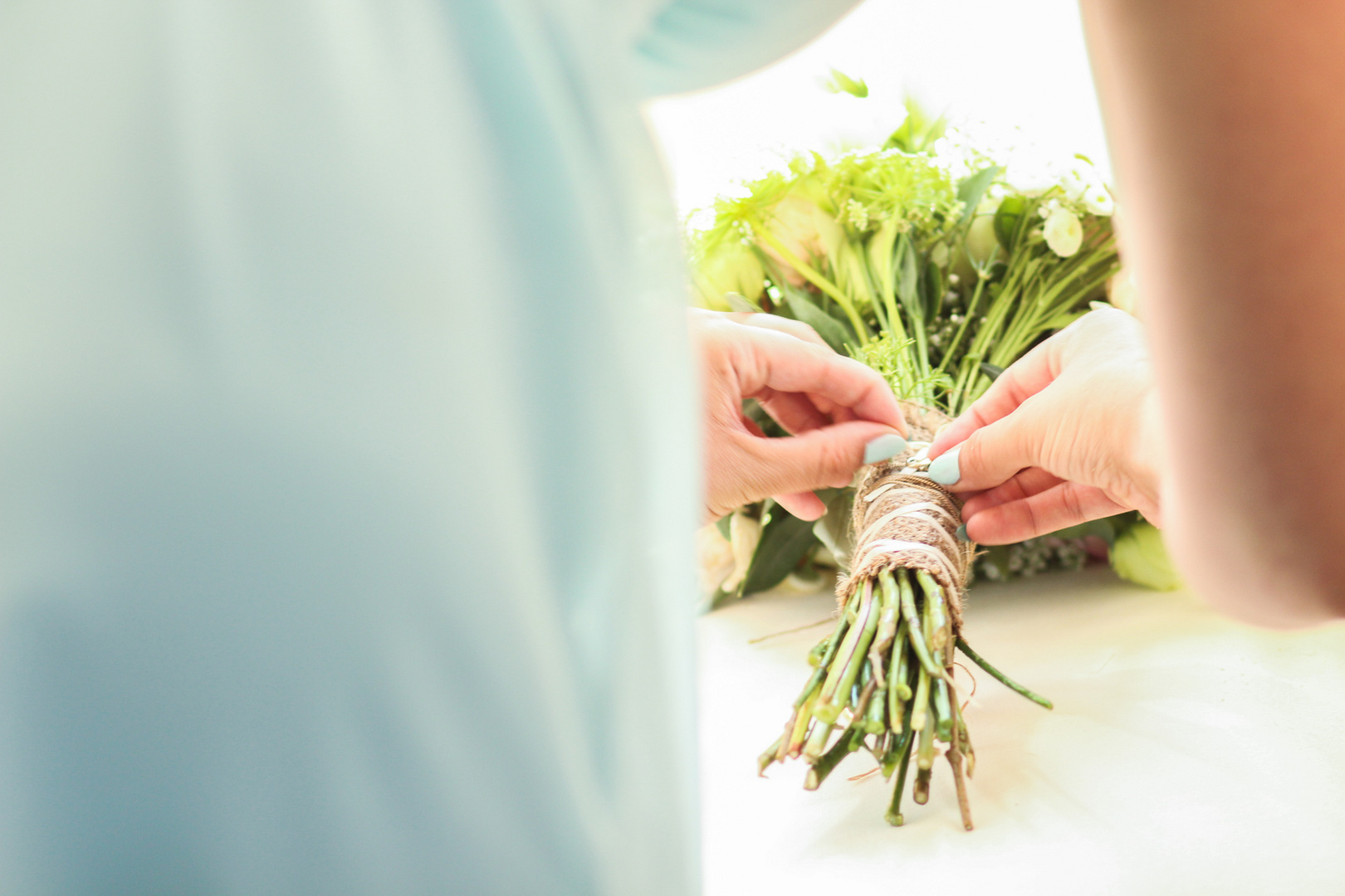 Getting Ready Wedding Bouquet