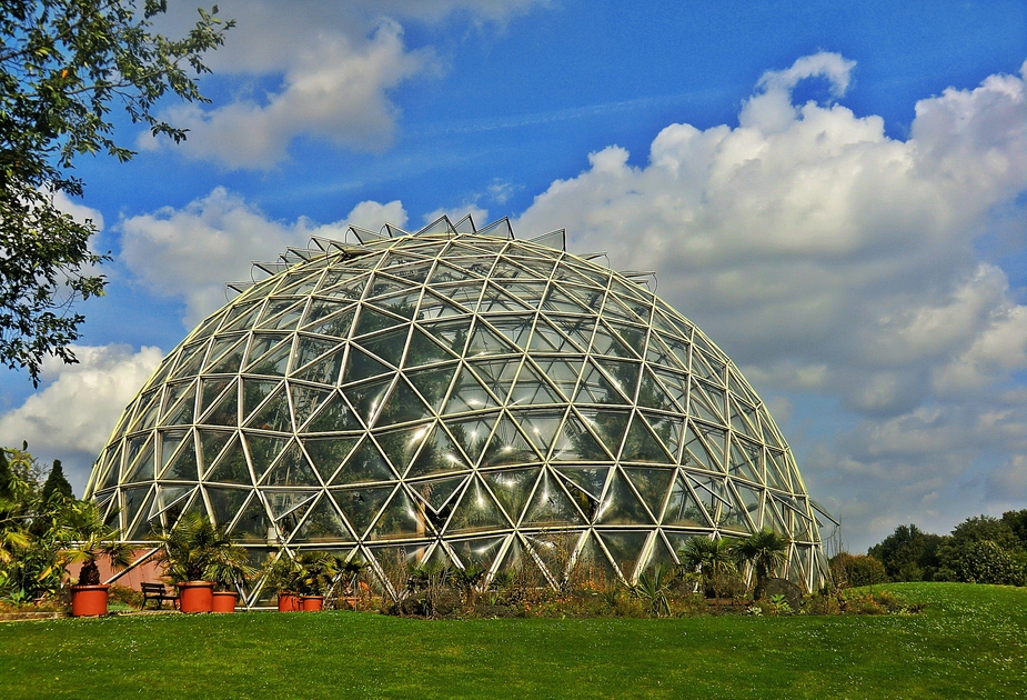 Gewächshaus im Botanischen Garten in Düsseldorf Foto