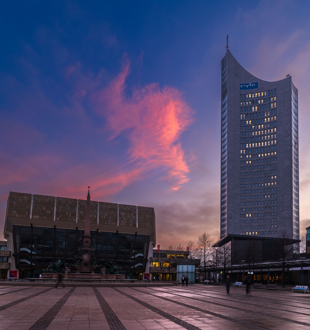 Gewandhaus & MDR-Turm, Augustusplatz Leipzig