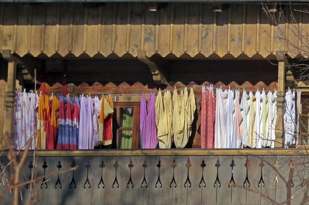 Gewaschen und perfekt aufgehängt