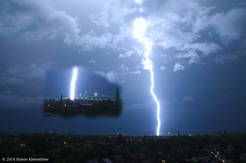 Gewitter am 9.06.2014 über Beckum