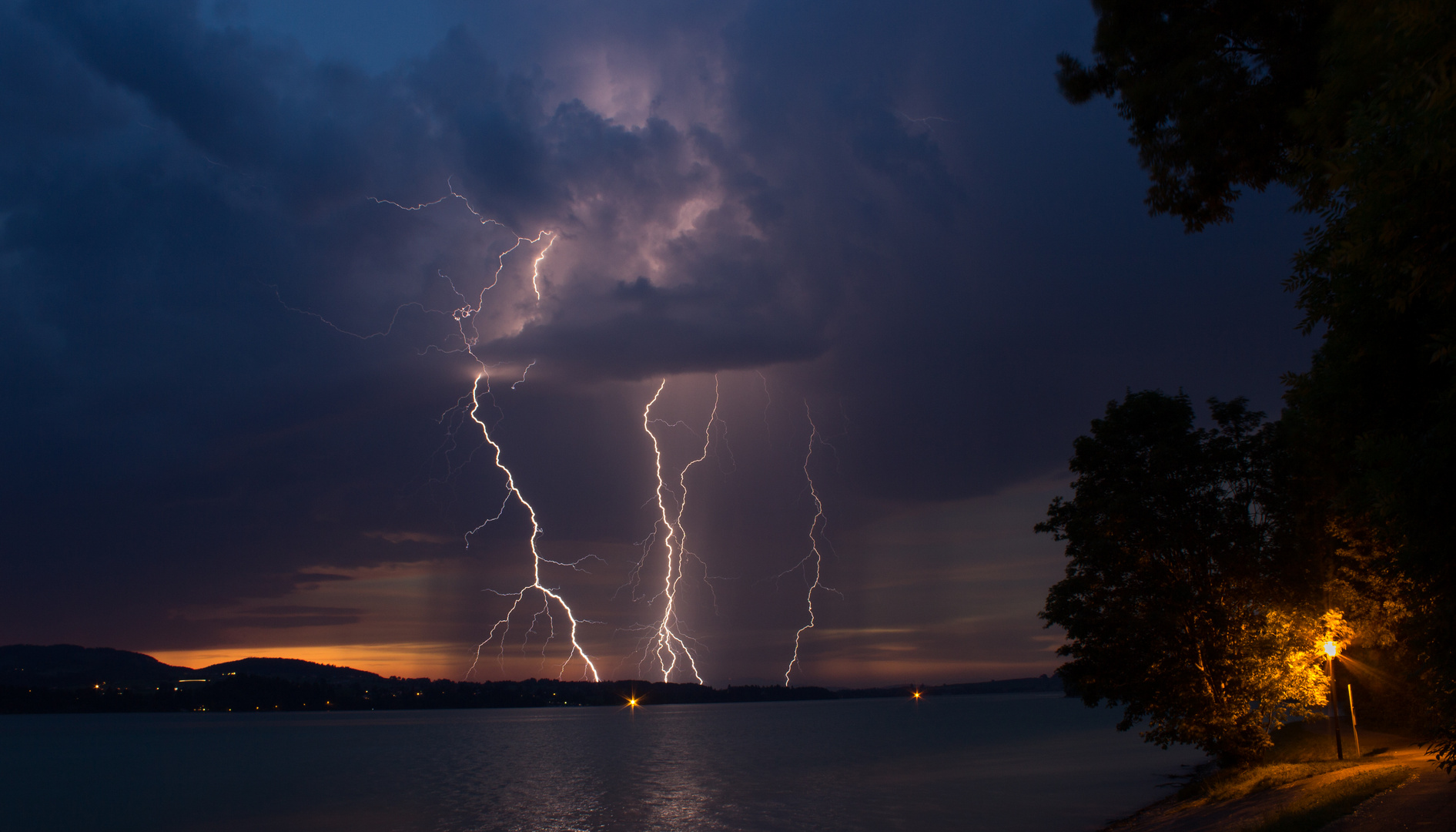 Gewitter am Forggensee