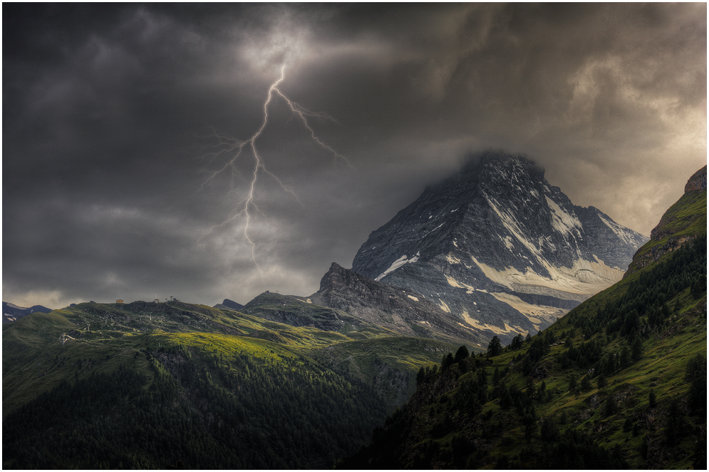 Gewitter am Matterhorn Foto & Bild | landschaft, berge, natur Bilder