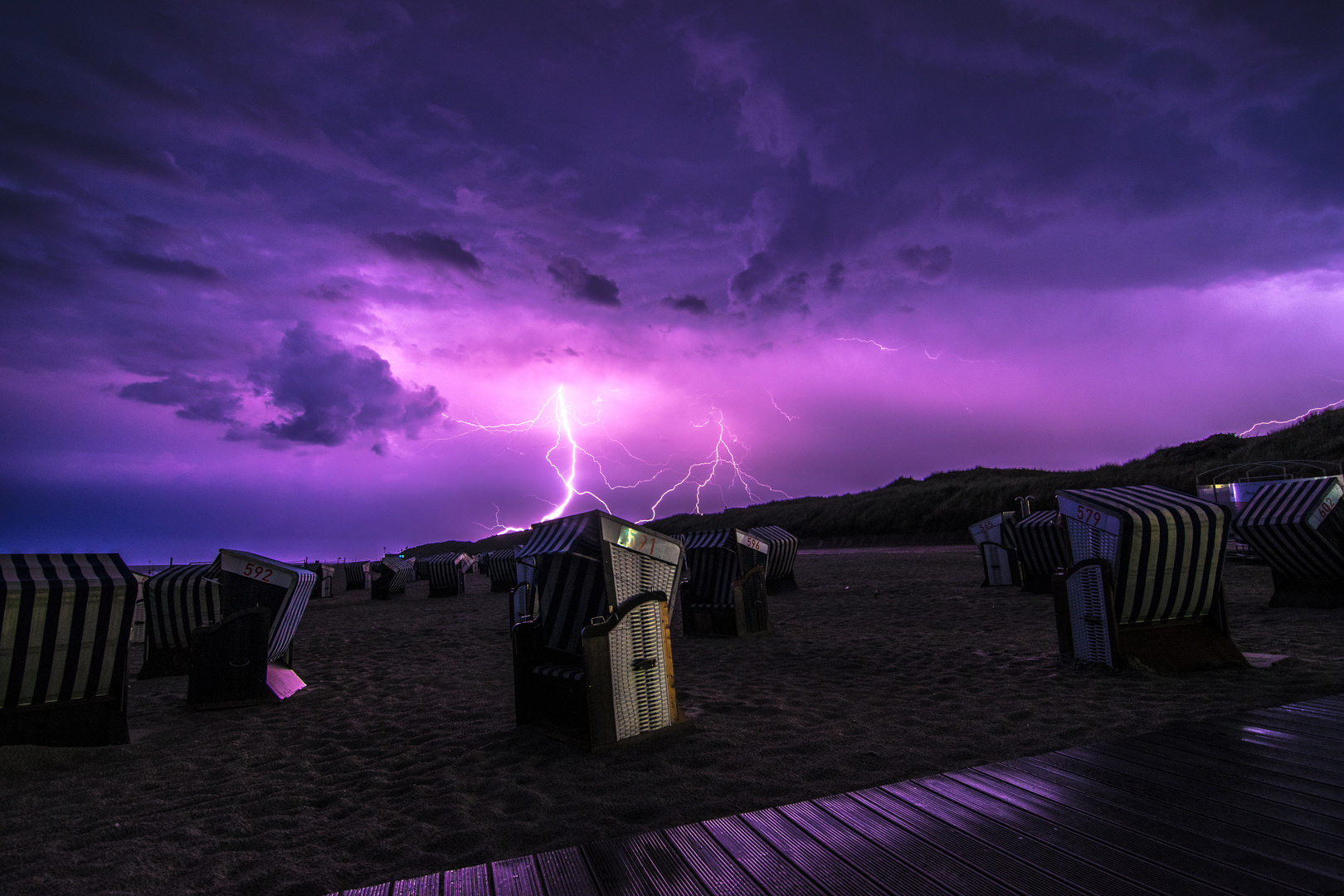 Gewitter am Strand von Norderney