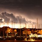 Gewitter im Hafen