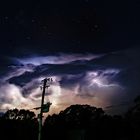 Gewitter in sternenklarer Nacht