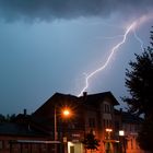 Gewitter - Mein erster Blitz, und gleich ein Volltreffer im Bhf