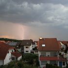 Gewitter mit Blitz einschlag.