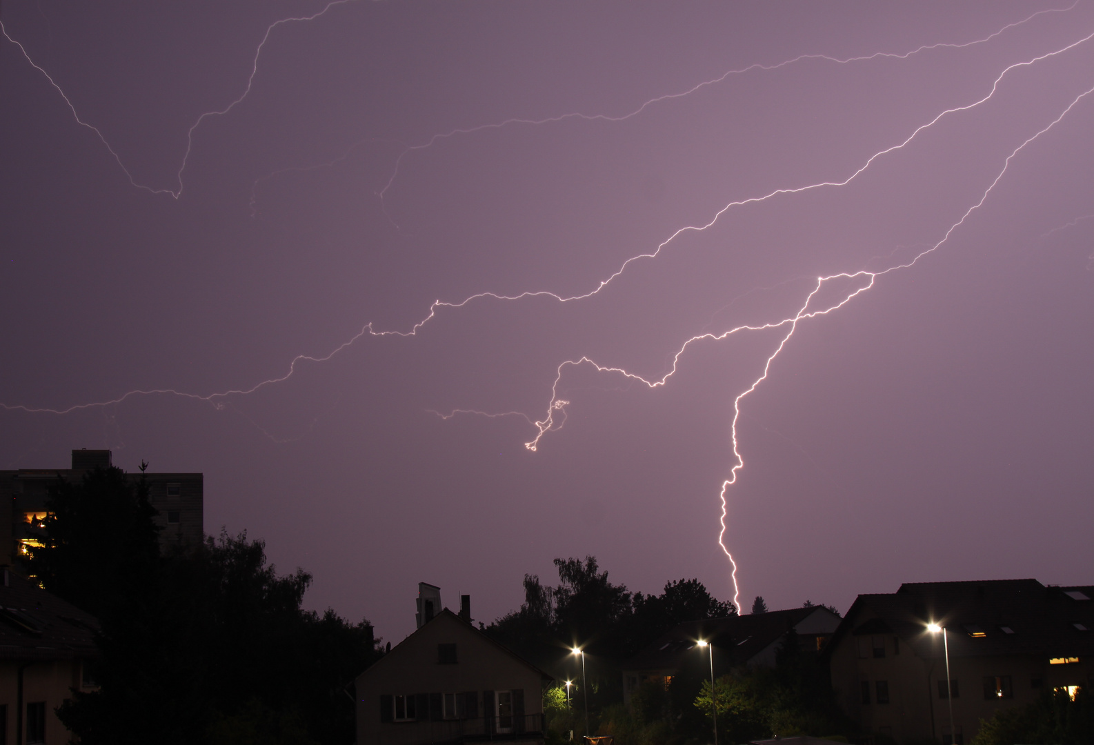 Gewitter über Bietigheim