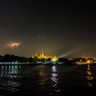 Gewitter über dem Grand Palace in Bangkok