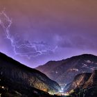 Gewitter über dem Grödner Tal.