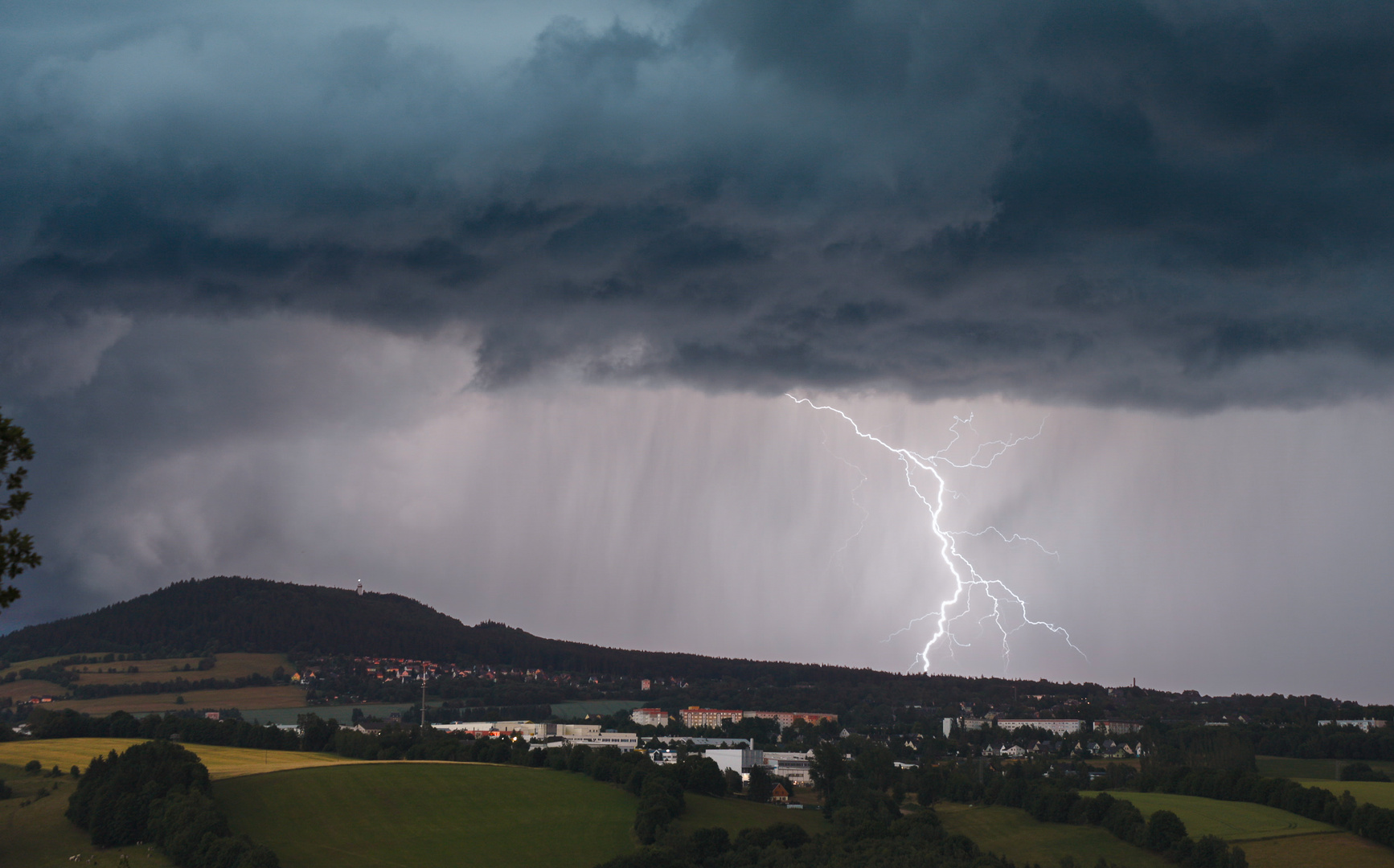 Gewitter über dem Pöhlberg